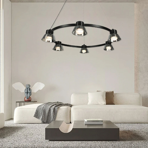 Кільцева люстра HILDFRID на 6 плафонів 