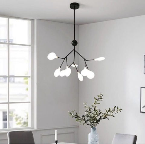 Підвісний світильник, що імітує гілочку у чорному кольорі