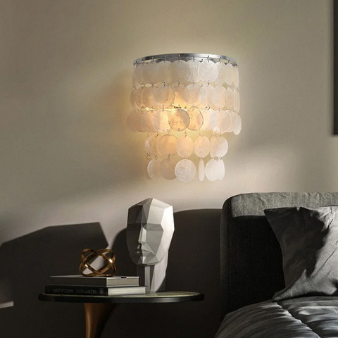 Серебряное бра ATHELIA с перламутровыми пластинами