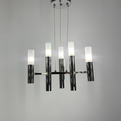 Підвісна срібна люстра BREDENE на 6 ламп 