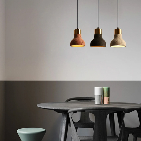 Подвес Terrazzo Toco с черным бетонным плафоном в стиле Ар-деко