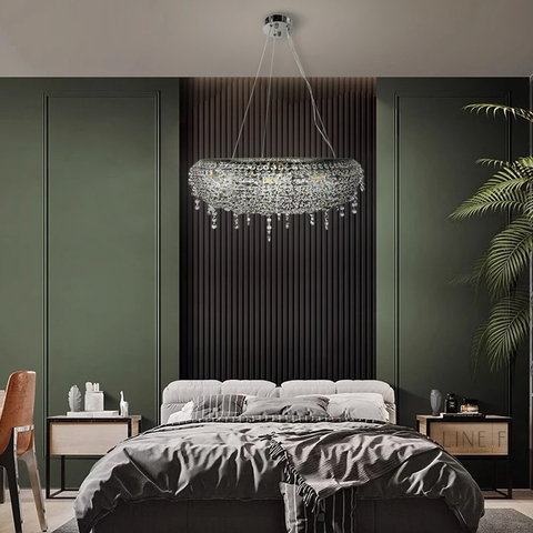 Розкішна кришталева люстра у 2-х розмірах