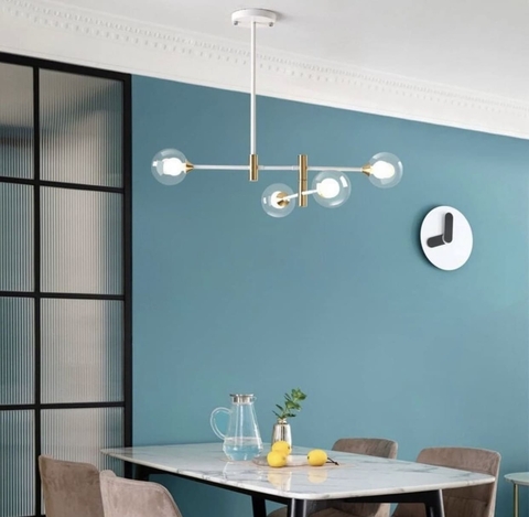 Дворівнева сучасна люстра з подвійним плафоном