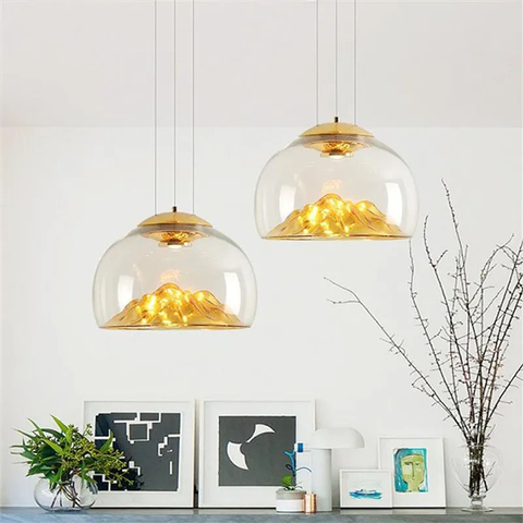 Светодиодный подвесной светильник с эмитацией золотых гор