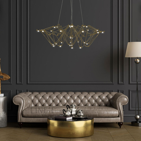 Невагома золота люстра Ø 80 см