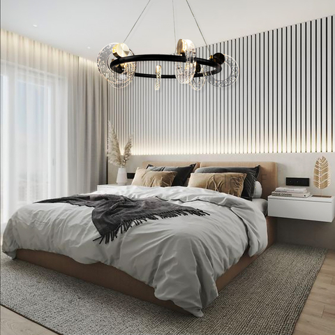 Дивовижний підвісний світильник у чорному корпусі d50 60w