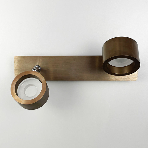 Светодиодные коричневые бра с двумя регулирующими точками света 32х17 см