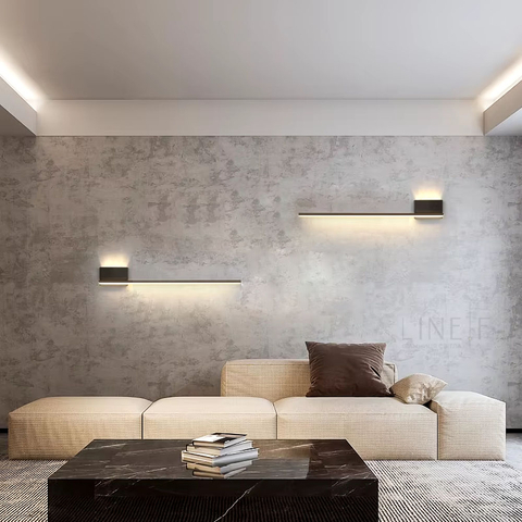 Бра в черном корпусе с линзами по левой стороне 60 см