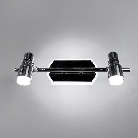 Бра для інтер'єрного підсвічування на 2 плафони у хромовому корпусі