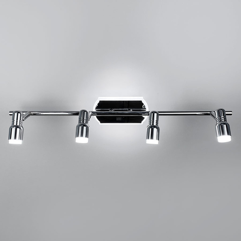 Бра для интерьерной подсветки на 4 плафона в хромовом корпусе
