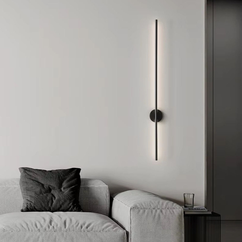 Видовжене чорне LED бра 90 см