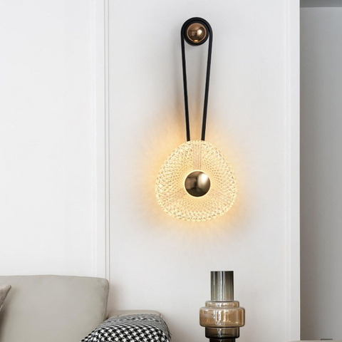 Вишукане декоративне чорне бра з імітацією квітки