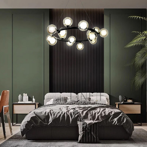 Кільцева люстра з 15 подвійними плафонами Ø 75 см