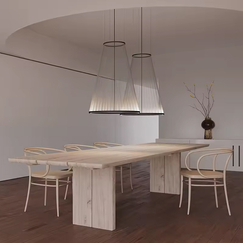 Світильник з білими вертикалями у чорному корпусі Ø55×73 см