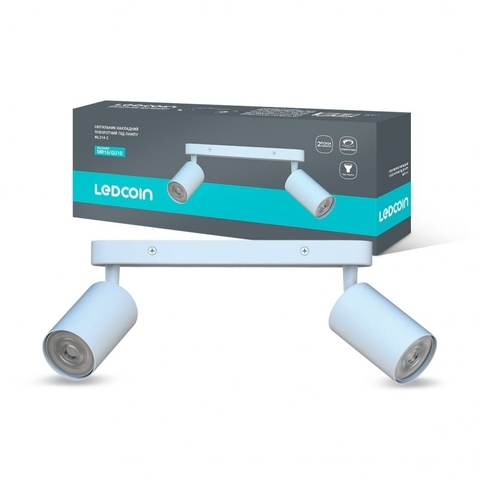 Накладний поворотний світильник Ledcoin під лампу білий 260*54*130мм
