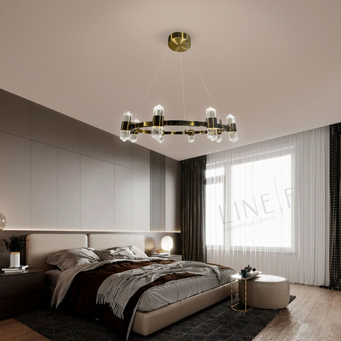 Елегантна люстра з кришталевими елементами  Ø 60 см