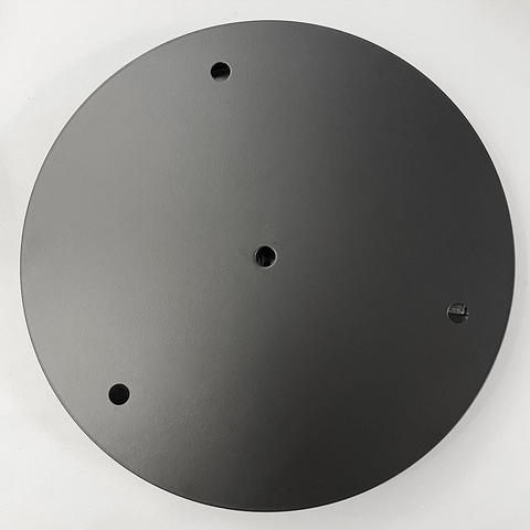 Кругла стельова основа у чорному кольорі для 3 світильників 25х3 см