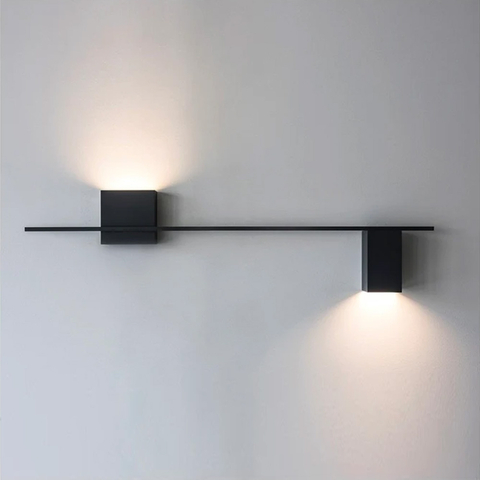 Чорне видовжене бра 120 см