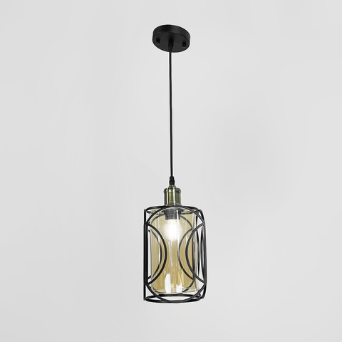 Стильный черный подвес с графитовым плафоном из серии Лофт