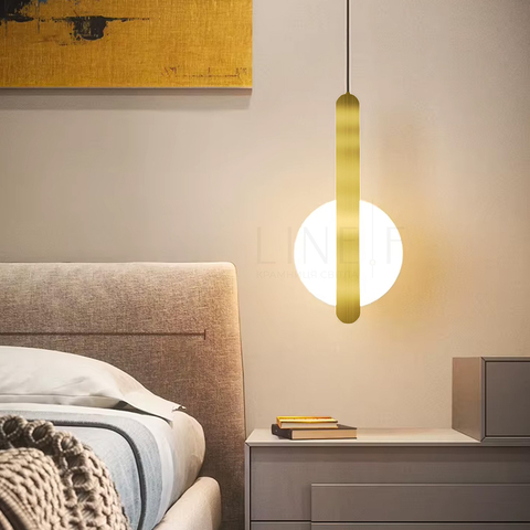 Современный минималистичный подвес в латунном корпусе 42х20 см