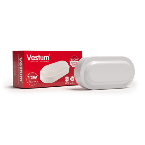 Светодиодный овальный светильник ЖКХ Vestum 12W 4500K 220V