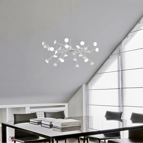 Люстра-молекула в білому кольорі на 36 світлодіодів