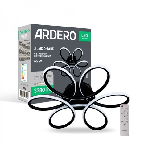 Світлодіодний накладний світильник Ardero LUCE 65Вт чорний