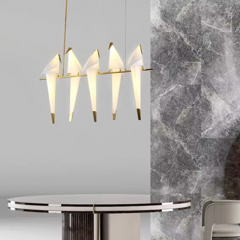 Люстра-композиція з 5 птахів