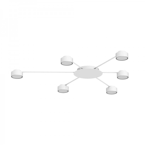 Накладний світильник Ledcoin білий на 6 ламп GХ53