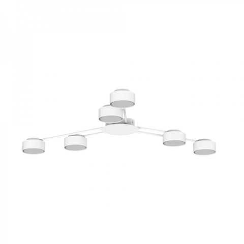 Накладний білий світильник Ledcoin на 6 ламп GХ53