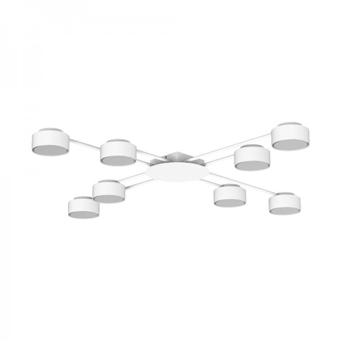 Накладний білий світильник Ledcoin на 8 ламп GХ53