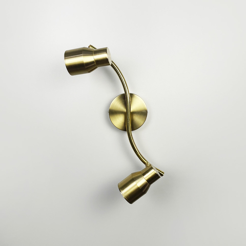 Латунний світильник із 2-ма регульованими плафонами