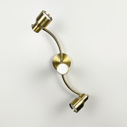 Латунний світильник із 3-ма регульованими плафонами