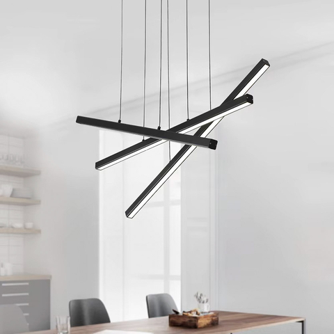 Чорна каскадна Led люстра Ø 80 см