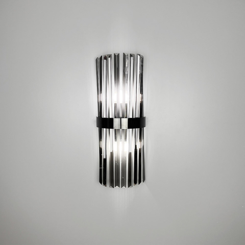 Вишуканий стіновий світильник із кришталем 50х24х11 см