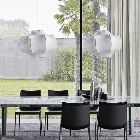 Світильник із білим абажуром 70х50 см у стилі Wabi-sabi