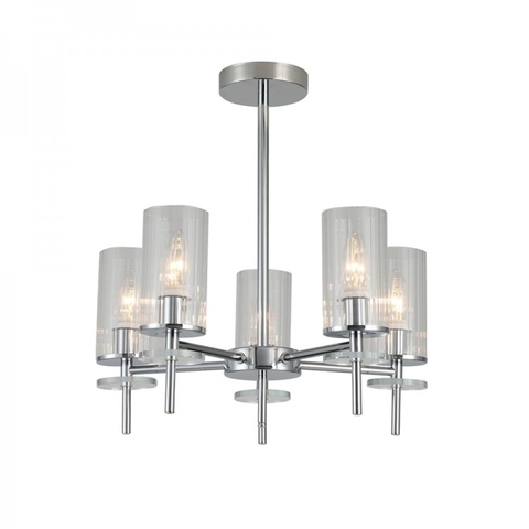 Люстра хром Ardero CHICAGO на 5 плафонів Ø 45 см