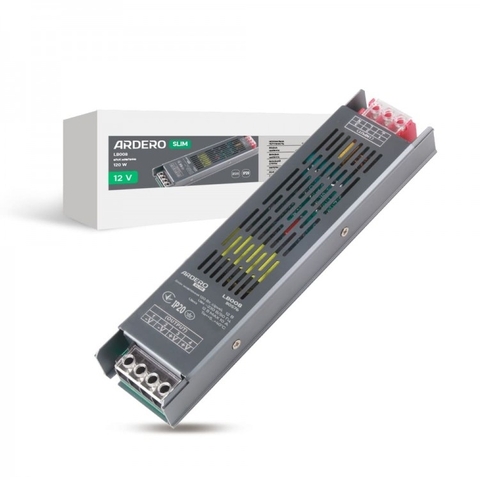 Блок питания для LED ленты Ardero 12В 120Вт 205х50х24 мм