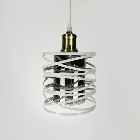 Подвес в белом корпусе с графитовым плафоном 16х16 см