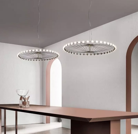 Люстра-колесо у стилі постмодерн на 22 плафони Ø 70 см