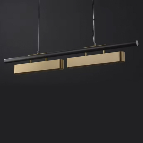 Видовжений світильник на 2 латунних модулі довжиною 100 см
