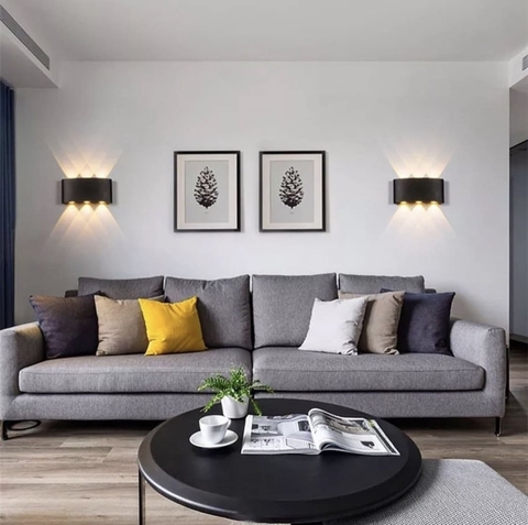 Фасадний світильник на 6 лінз в чорному корпусі 3000K