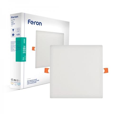 Світлодіодний вбудований світильник 32Вт 4000K білий