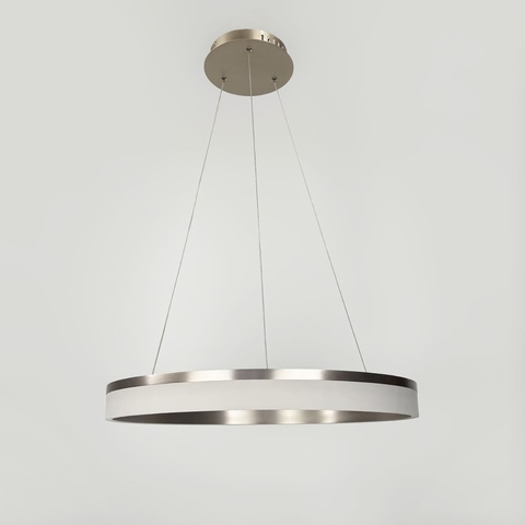 Підвісна кільцева люстра в сатиновому каркасі Ø 60 см