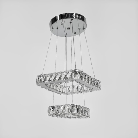 Елегантна кришталева люстра на 2 яруси 27+17 см