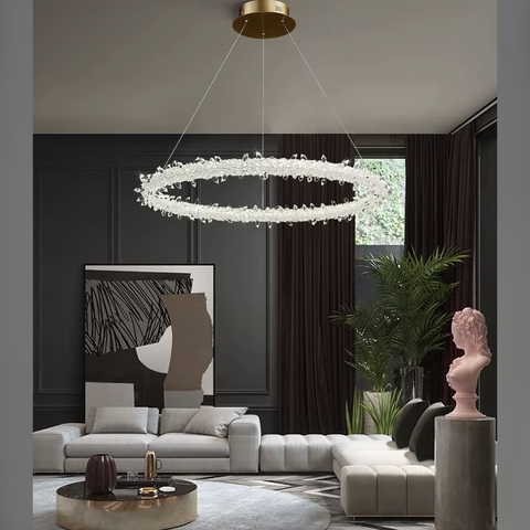 Неймовірна кришталева латунна підвісна люстра Ø 60 см