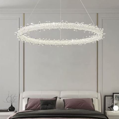 Неймовірна кришталева латунна підвісна люстра Ø 80 см