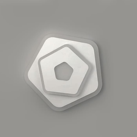 Минималистичный LED светильник Ø 20 см для небольших комнат