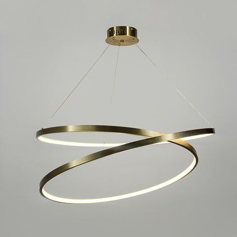 Латунная подвесная люстра SCRIBBLE RING  Ø 80 см
