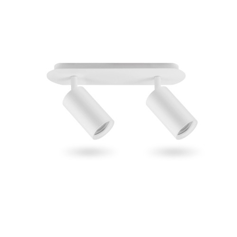 Накладной двойной светильник белого цвета